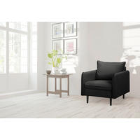SESSEL Samt Schwarz  - Schwarz, Design, Holz/Textil (74/86/100cm) - P & B