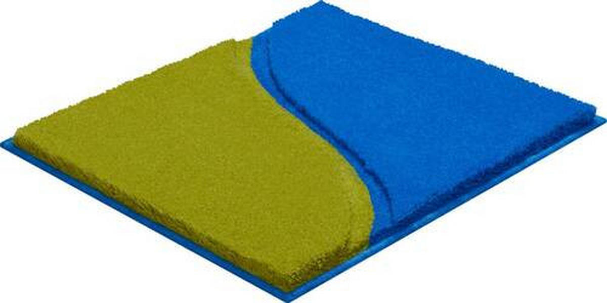 PREDLOŽKA PRED BIDET, 50/60 cm - modrá/zelená, Basics, textil/plast (50/60cm) - Grund