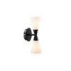 VÄGGLAMPA Harlekin 10,5/32 cm   - opal/svart, Basics, metall/glas (10,5/32cm) - Belid