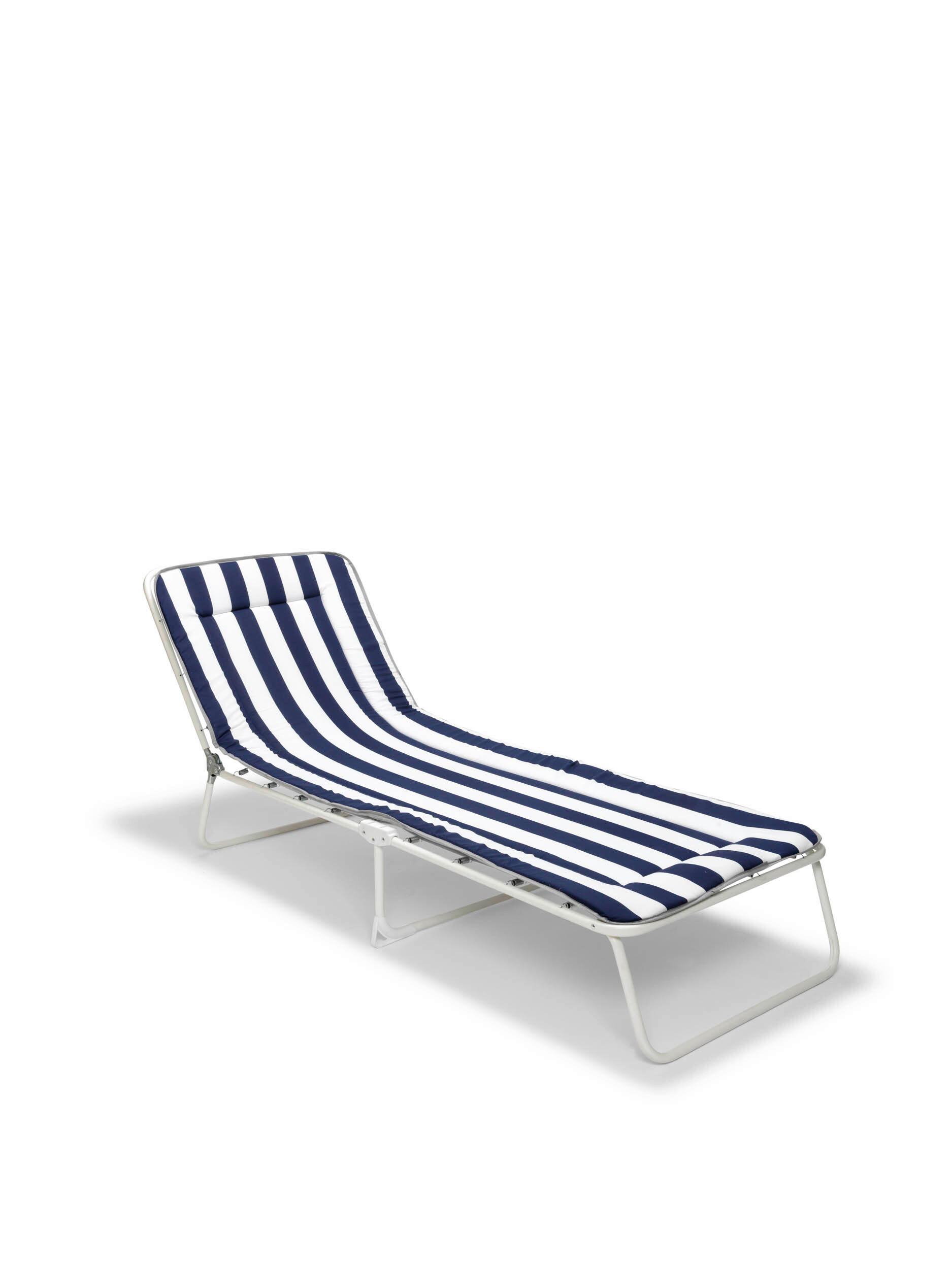 DREIBEINLIEGE 60/23/180 cm  - Blau/Weiß, Basics, Textil/Metall (60/23/180cm)