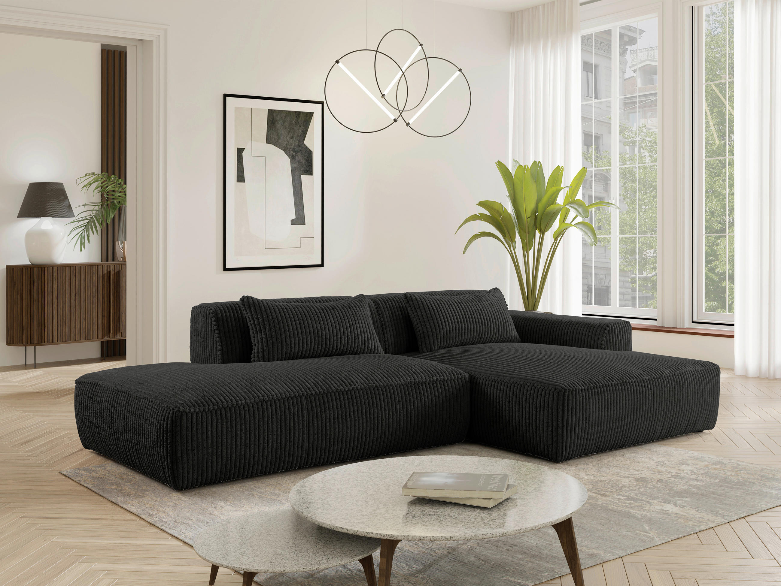 Livetastic ROHOVÁ SEDAČKA, plast, textil, kompozitní dřevo, černá