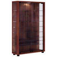 VITRINE Lumo in Nussbaumfarben  - Transparent/Nussbaumfarben, Design, Glas/Holzwerkstoff (59/90/18cm) - MID.YOU