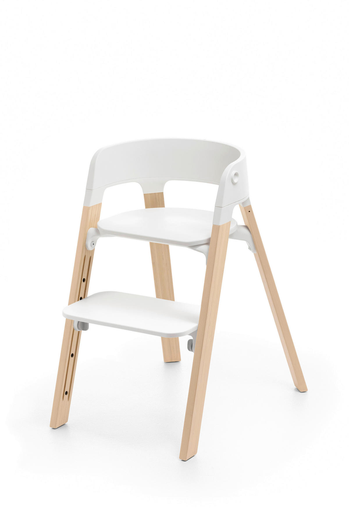 SET ZA STOLČEK ZA HRANJENJE  Steps Bundle  86/74/48 cm         bela  - bela, Basics, les (86/74/48cm) - Stokke