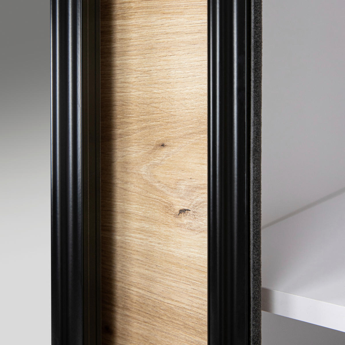 SCHIEBETÜRENSCHRANK 150/215/59,5 cm 3-türig  - Schwarz/Eiche Artisan, MODERN, Holzwerkstoff/Metall (150/215/59,5cm) - MID.YOU