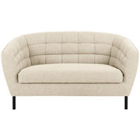 2-SED,  krem barve tekstil  - črna/krem barve, Design, kovina/tekstil (150/78/84cm) - MID.YOU