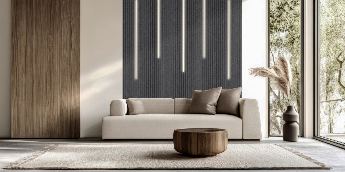 AKUSTIKPANEEL 20/240/1,8 cm  - Anthrazit, Basics, Kunststoff (20/240/1,8cm)