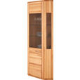 ECKVITRINE  in teilmassiv Kernbuche Buchefarben - Edelstahlfarben/Buchefarben, KONVENTIONELL, Glas/Holz (69/209/69cm) - Novel