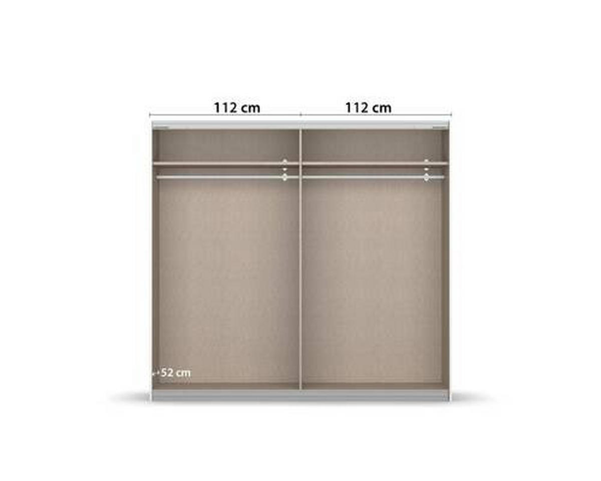 FÜGGESZTETT TOLÓAJTÓS SZEKRÉN Artisan tölgy  - Artisan tölgy/szürke, Modern, faalapú anyag/fém (226/210/62cm) - Rauch Möbel