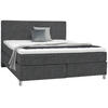 BOXSPRINGBETT 180/200 cm  in Grau  - Chromfarben/Grau, Konventionell, Kunststoff/Textil (180/200cm) - Voleo
