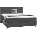 BOXSPRINGBETT 160/200 cm  in Grau  - Chromfarben/Grau, KONVENTIONELL, Kunststoff/Textil (160/200cm) - Voleo