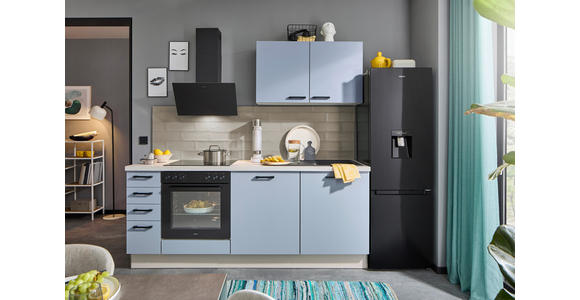 KÜCHENLEERBLOCK XO 15 210 cm  in Kaschmir, Pastellblau  - Kaschmir/Pastellblau, Design, Holzwerkstoff/Metall (210cm) - Xora