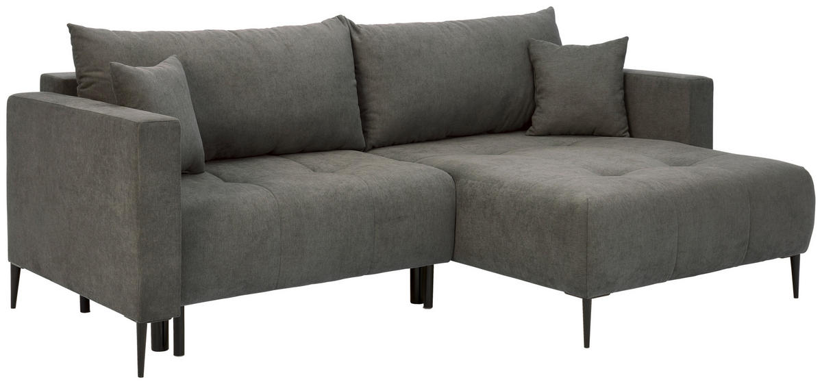 KUTNA GARNITURA tekstil  boje blata   - boje blata/crna, Konvencionalno, tekstil/metal (226/155cm) - Carryhome