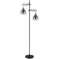 STOJACÍ LAMPA, 48/25/168 cm - černá/přírodní barvy, Natur, kov/dřevo (48/25/168cm) - Globo