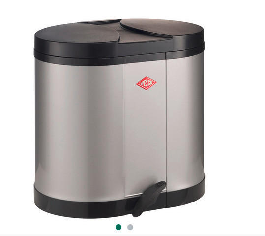 ABFALLSAMMLER ÖKOSAMMLER 170 2X15 L  - Silberfarben, KONVENTIONELL, Kunststoff/Metall (45/43/36cm) - Wesco