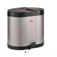 ABFALLSAMMLER ÖKOSAMMLER 170 2X15 L  - Silberfarben, KONVENTIONELL, Kunststoff/Metall (45/43/36cm) - Wesco