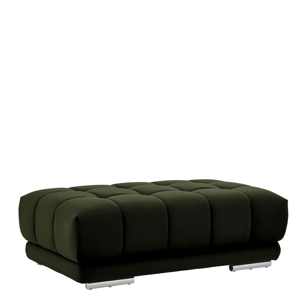 HOCKER Textil Waldgrün  - Waldgrün/Chromfarben, Design, Textil (126/42/76cm) - Beldomo Speed