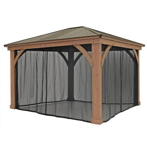 MOSKITONETZ  - Schwarz, Basics, Kunststoff (392/331cm) - Ambia Garden