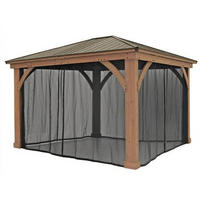 MOSKITONETZ  - Schwarz, Basics, Kunststoff (392/331cm) - Ambia Garden