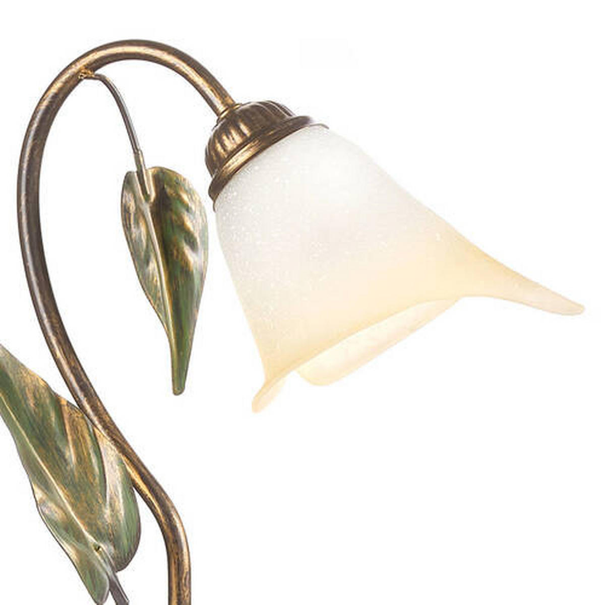 TISCHLEUCHTE 29/30/20 cm   - Bronzefarben/Olivgrün, Natur, Glas/Metall (29/30/20cm)