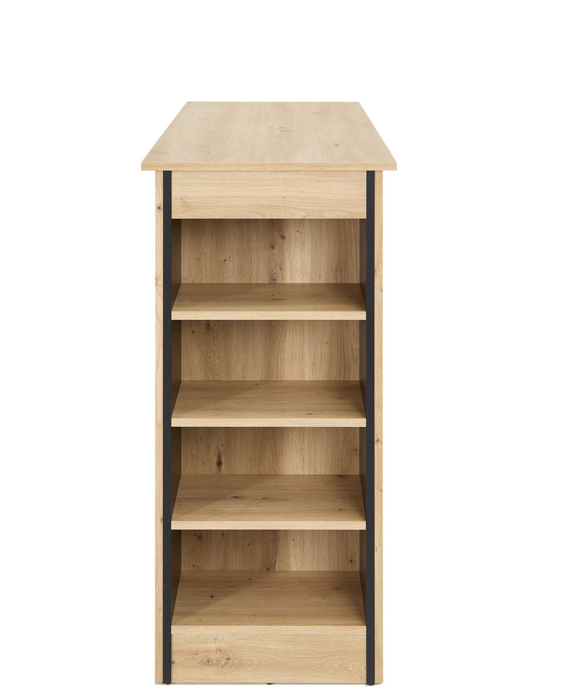 BARTISCH Schwarz, Eiche Artisan  - Schwarz/Eiche Artisan, MODERN, Holzwerkstoff (115/50/103cm) - MID.YOU