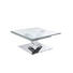 COUCHTISCH quadratisch Chromfarben, Klar - Chromfarben/Klar, Design, Glas/Metall (84-129/40/84-129cm)