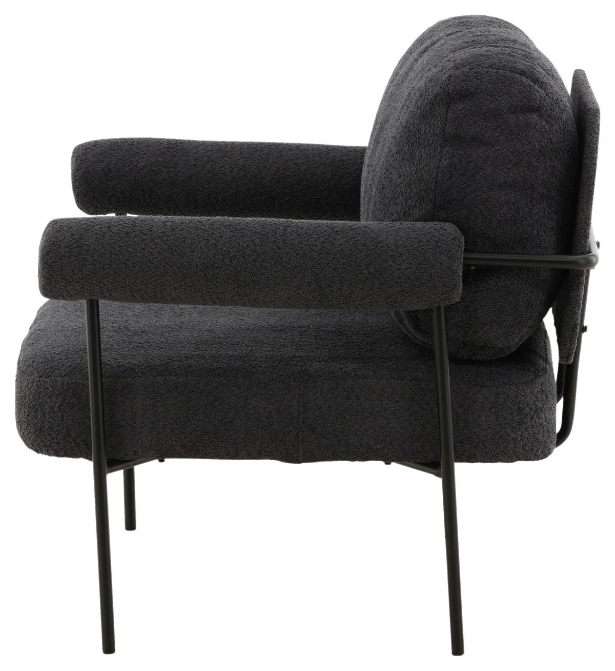 SESSEL in  - Schwarz, Design, Kunststoff/Textil (95/83/87cm) - Livetastic