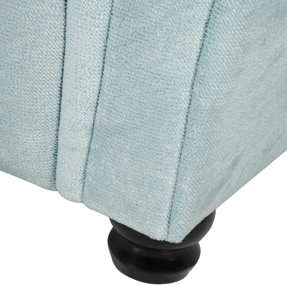 ECKSOFA Mintgrün Plüsch  - Dunkelbraun/Mintgrün, KONVENTIONELL, Holz/Textil (190/288cm) - Carryhome