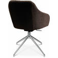 ARMLEHNSTUHL  in Aluminium Flachgewebe  - Dunkelbraun/Alufarben, Design, Textil/Metall (58/81,5-84,5/60cm) - Johann Jakob