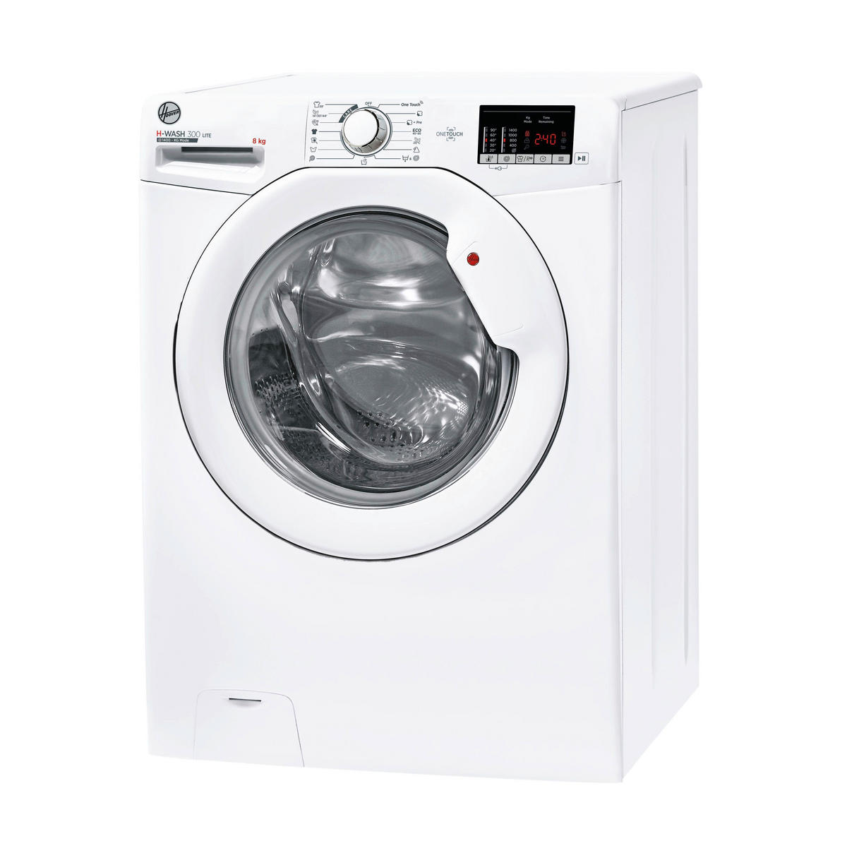 WASCHMASCHINE H3W 482DA3/1-S   - Weiß, Basics, Glas/Kunststoff (60/85/53,00cm) - Hoover