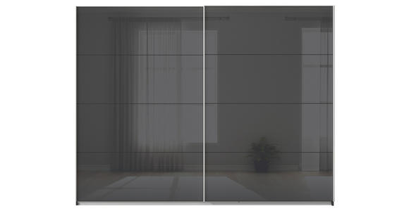 SCHWEBETÜRENSCHRANK  in Grau  - Alufarben/Grau, KONVENTIONELL, Glas/Holzwerkstoff (271/210/62cm) - Xora