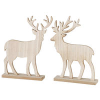 Cerb Xmassale - Lifestyle, material pe bază de lemn (26/5/30cm)