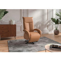 SESSEL in Echtleder Cappuccino  - Schwarz/Cappuccino, KONVENTIONELL, Leder/Metall (74/112/82cm) - Sit & More