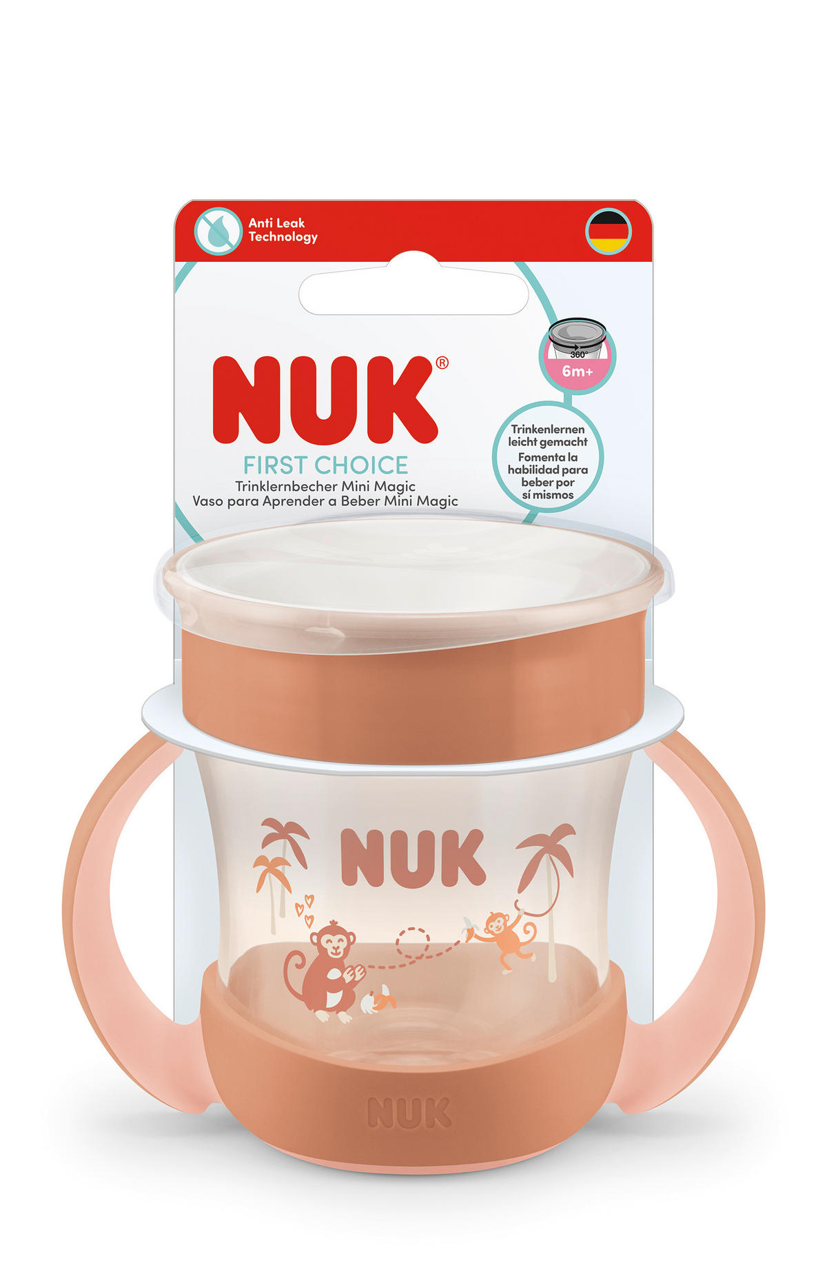 TRINKBECHER NUK First Choice Learner Cup Mini Magic 150ml 150 ml  - Koralle/Salbeigrün, Basics, Kunststoff (150ml) - NUK