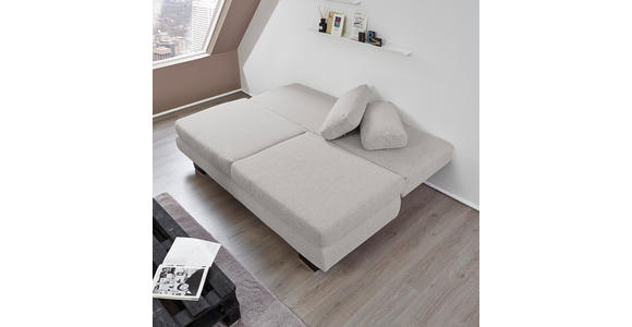 SCHLAFSOFA Macy in Hellgrau  - Wengefarben/Hellgrau, Design, Holz/Textil (203/94/100cm) - Novel