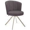 STUHL drehbar Mikrofaser Anthrazit, Edelstahlfarben  - Edelstahlfarben/Anthrazit, Design, Textil/Metall (62/83/64cm) - Venjakob