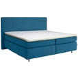 BOXSPRINGBETT 200/200 cm  in Blau  - Blau/Alufarben, KONVENTIONELL, Textil/Metall (200/200cm) - Dieter Knoll