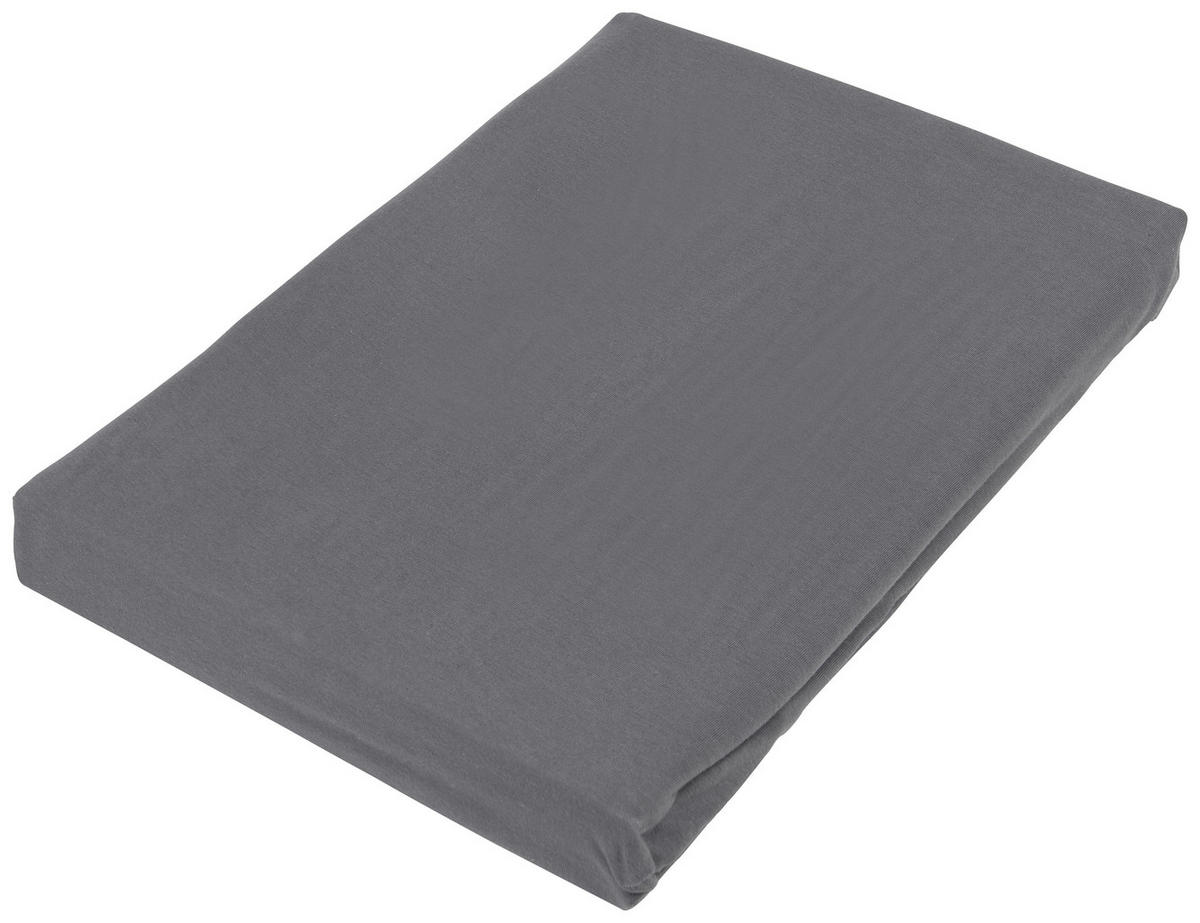 Cearșaf Cu Elastic 200/200 cm  - grafit, Basics, textil (200/200cm) - Bio:Vio