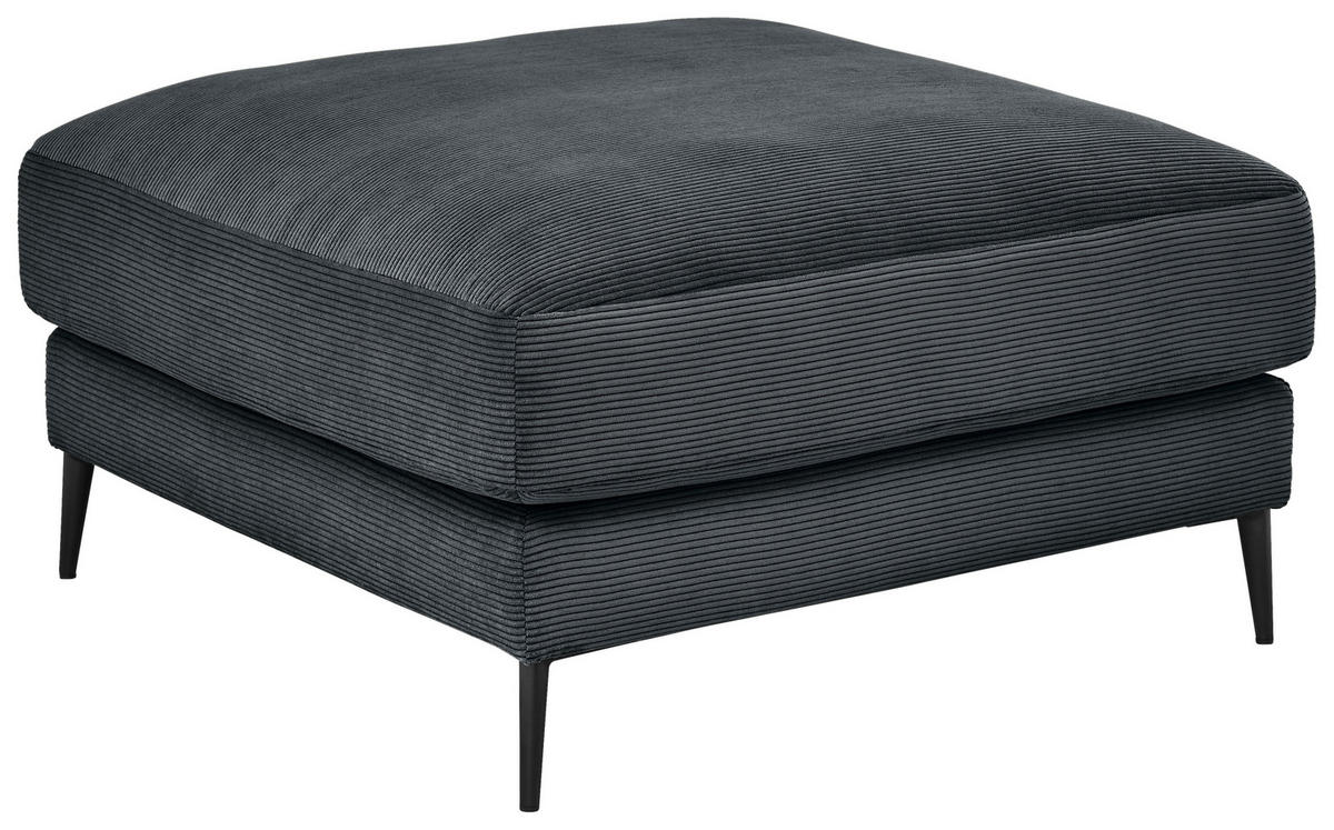 HOCKER in Textil Anthrazit  - Anthrazit/Schwarz, Design, Textil/Metall (90/43/90cm) - Dieter Knoll