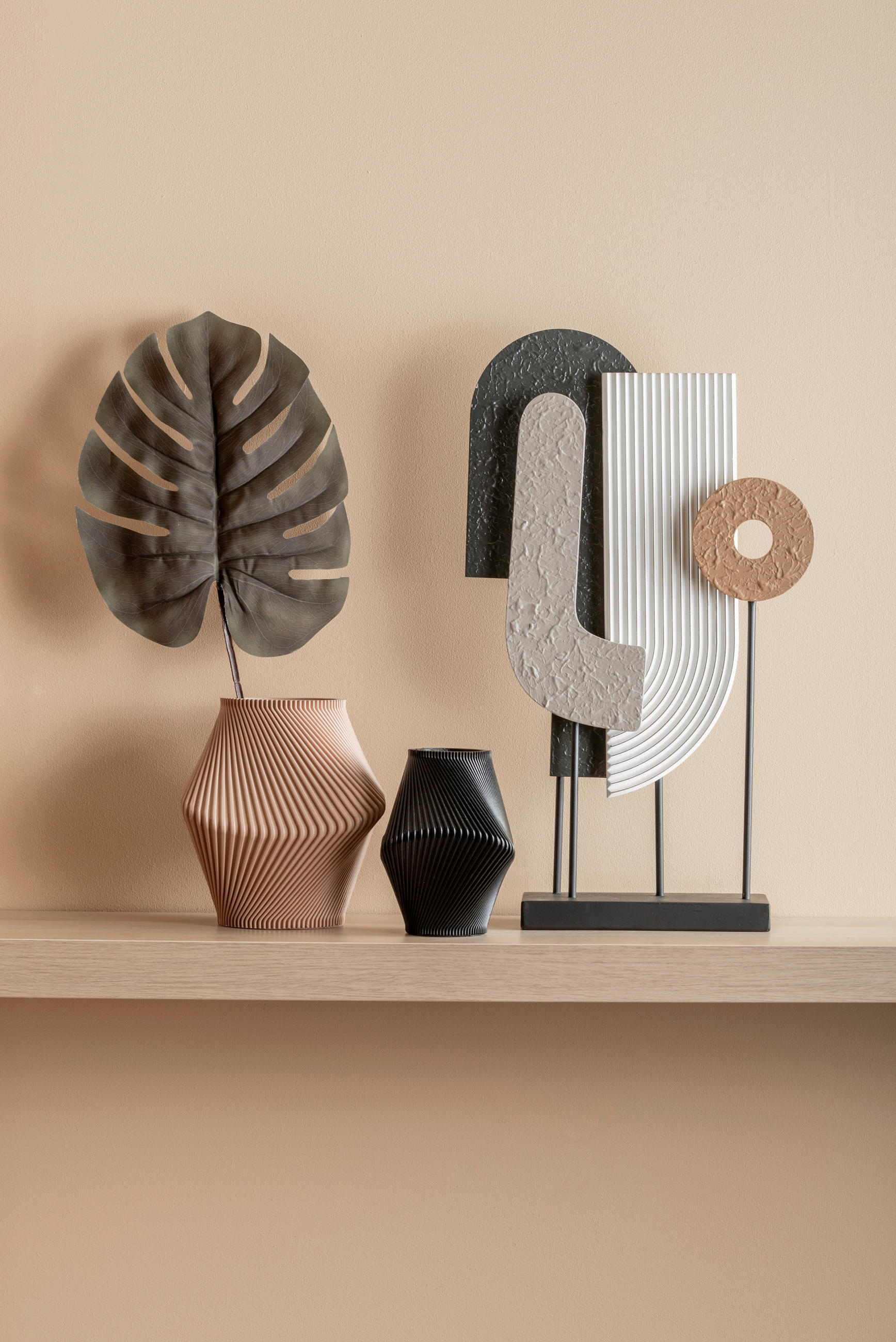 SKULPTUR - Multicolor, Basics, Holzwerkstoff (25/10/53.5cm) - Present Time