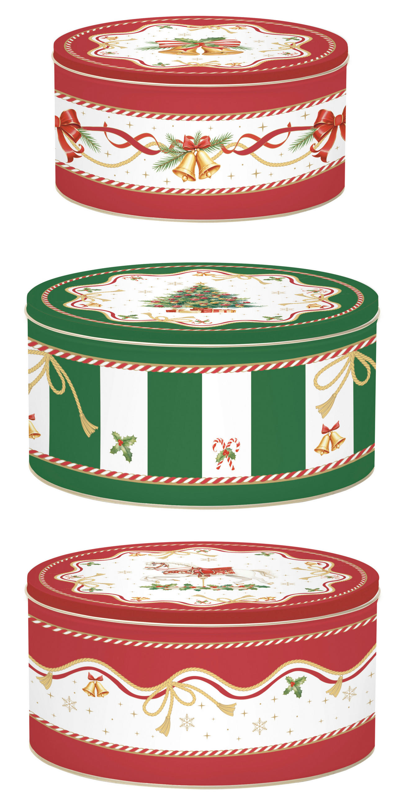 KEKSDOSENSET 3-teilig  - Multicolor, Basics, Metall (20/20/8.5cm) - POZZI AND EASY LIFE