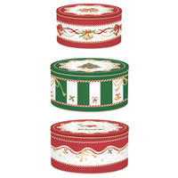 KEKSDOSENSET 3-teilig  - Multicolor, Basics, Metall (20/20/8.5cm) - POZZI AND EASY LIFE