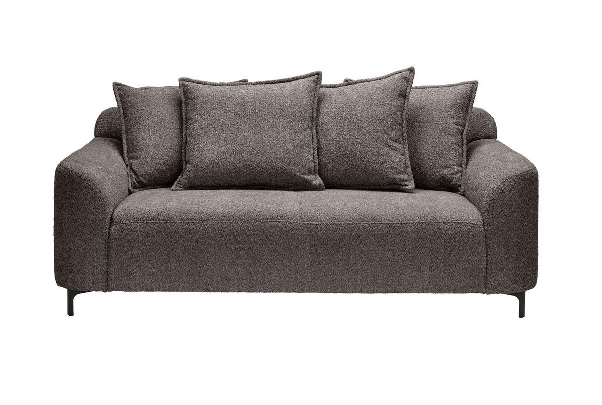 2,5-SITZER Chenille Anthrazit  - Anthrazit/Schwarz, KONVENTIONELL, Textil/Metall (200/84/99cm) - Carryhome