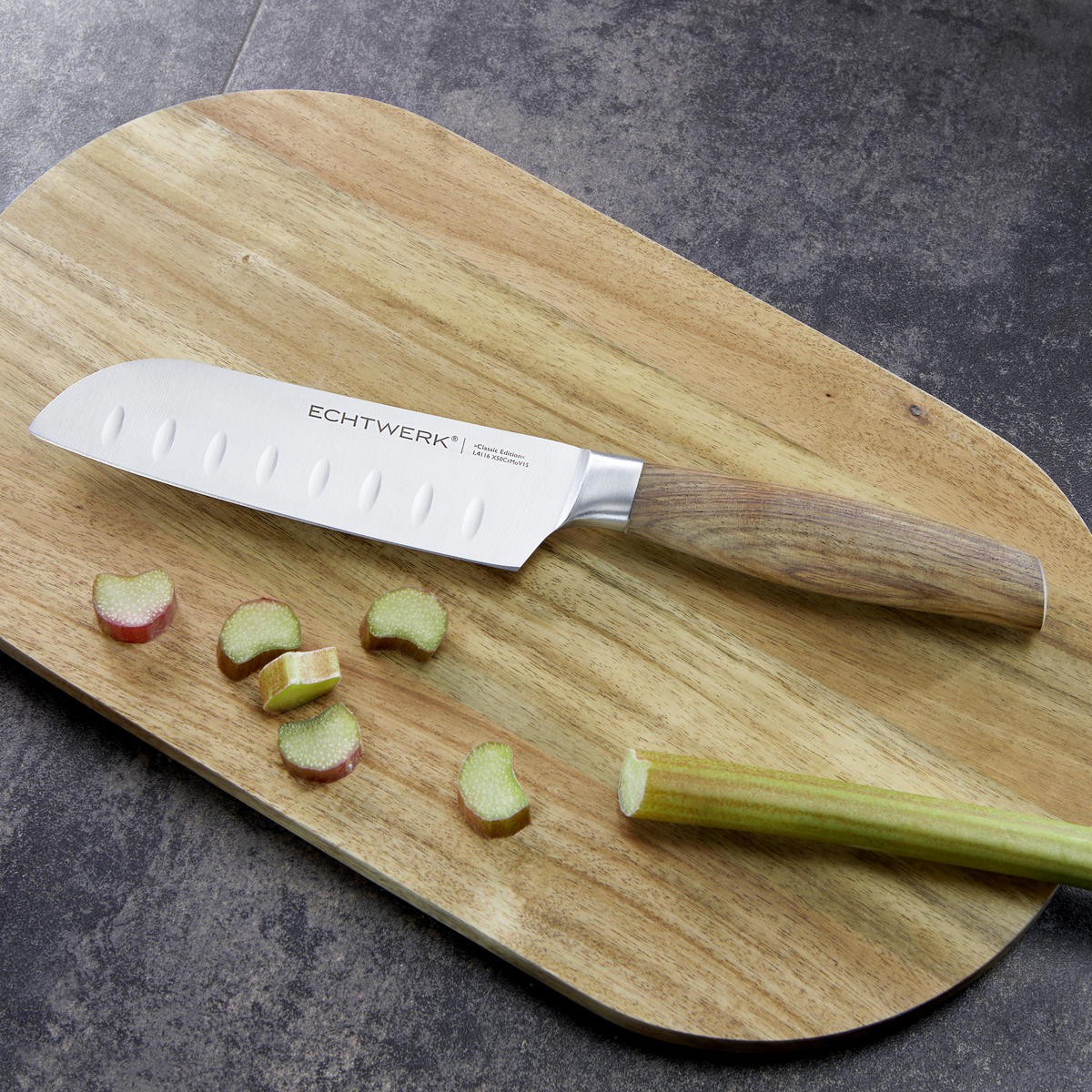 SANTOKUKNIV 28,9 cm  - brun, Modern, metall/trä (28,9cm) - Echtwerk