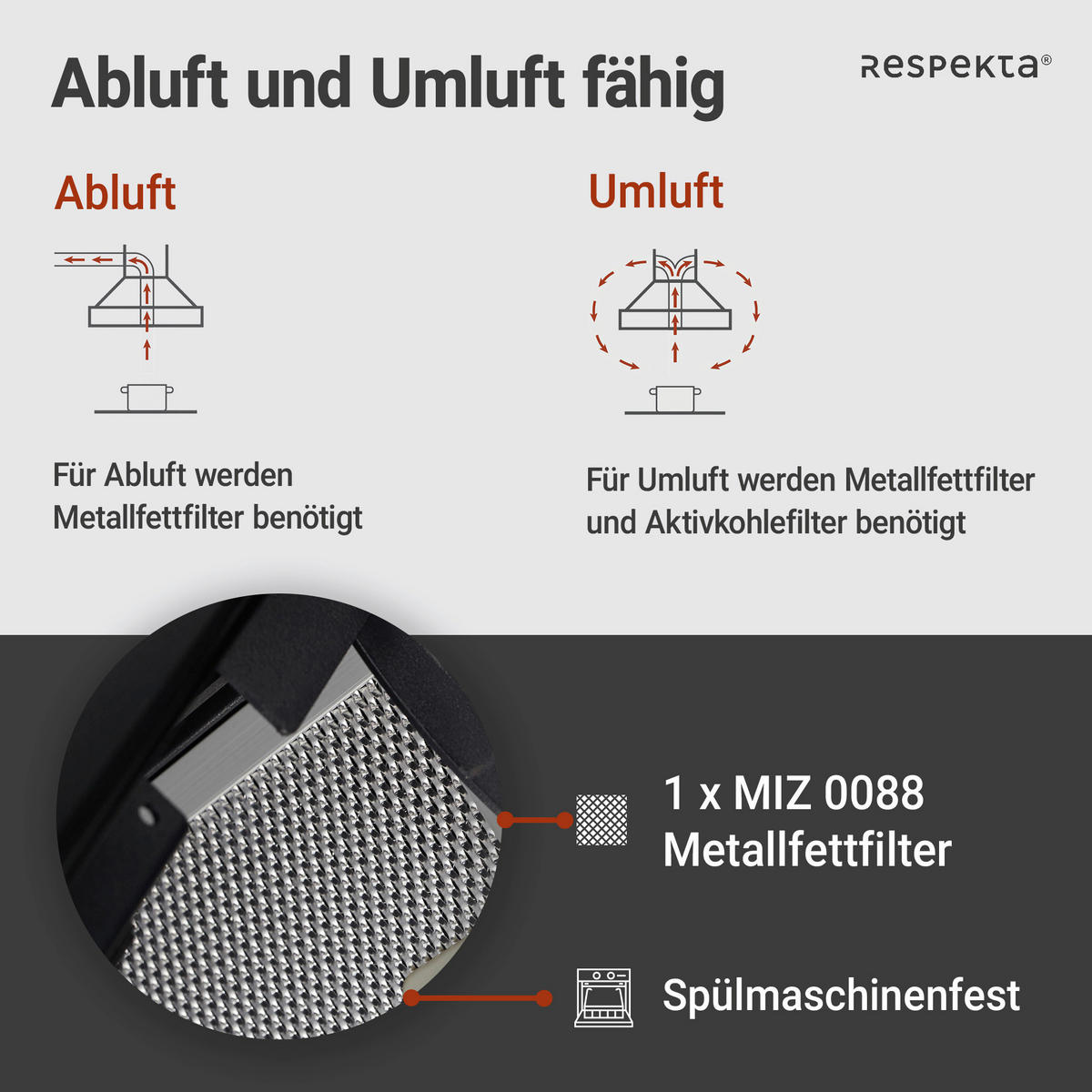DUNSTABZUGSHAUBE CH89090S  - Schwarz, Trend, Glas/Metall (89,5/74,2-109,2/38,5cm) - Respekta