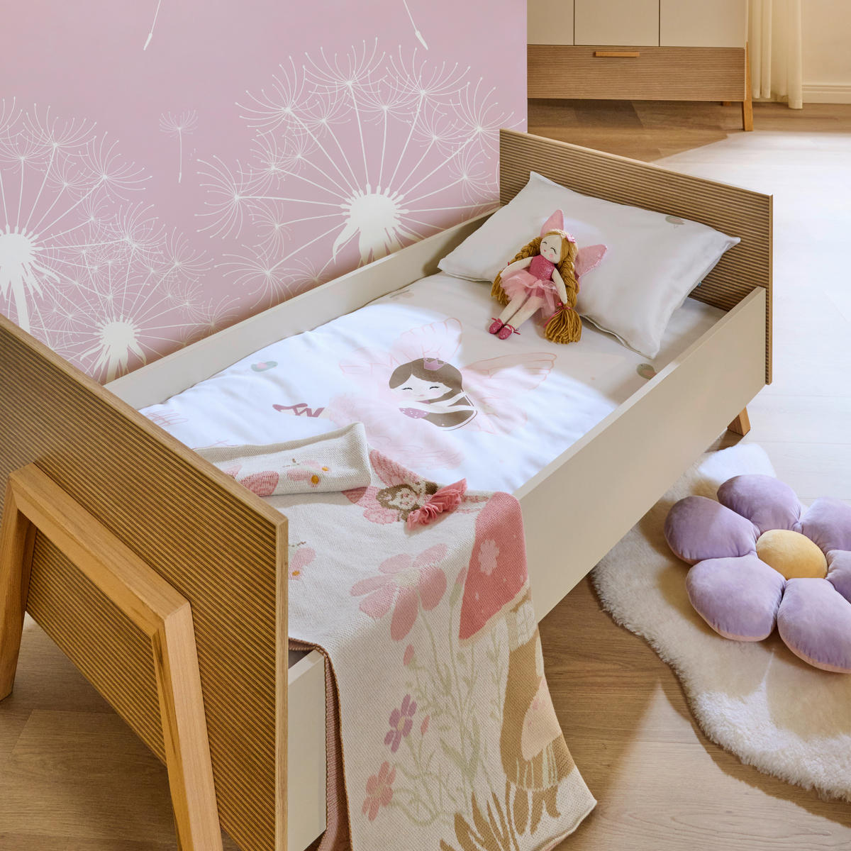 GITTERBETT DIANA   70/140/140 cm  - Grauweiß, Basics, Holz/Holzwerkstoff (70/140/140cm) - Jimmylee