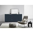 SIDEBOARD  in 225/99/40,5 cm  - Anthrazit/Alufarben, Design, Glas/Holzwerkstoff (225/99/40,5cm) - Voleo