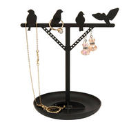 STOJALO ZA NAKIT - črna, Konvencionalno, kovina (16/18/10cm) - Kikkerland