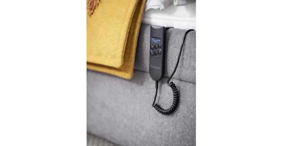 POLSTERBETT Matratze, Lattenrost, Bettkasten, motorische Verstellbarkeit Grau 180/200 cm  - Silberfarben/Weiß, KONVENTIONELL, Holz/Textil (180/200cm) - Esposa