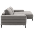 ECKSOFA  in Flachgewebe Sandfarben  253/177 cm  - Sandfarben/Schwarz, Design, Textil/Metall (253/177cm) - Dieter Knoll