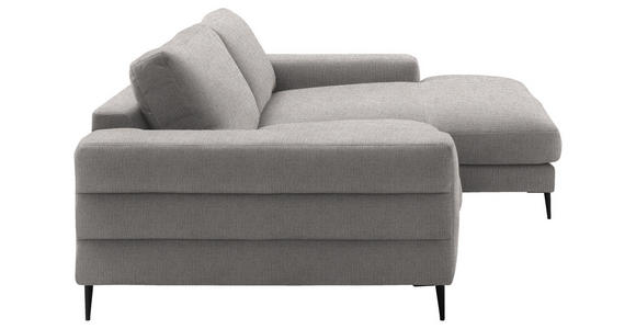 ECKSOFA  in Flachgewebe Sandfarben  253/177 cm  - Sandfarben/Schwarz, Design, Textil/Metall (253/177cm) - Dieter Knoll